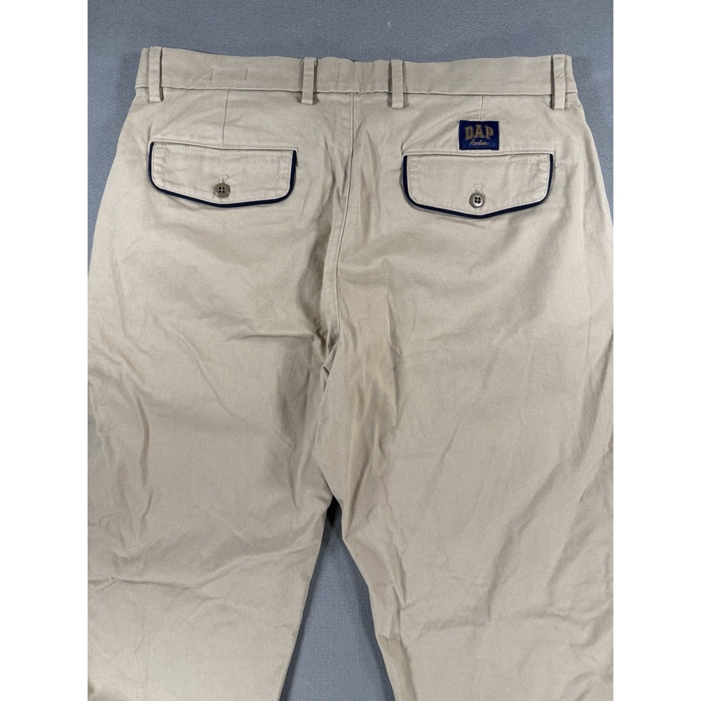 Sz 33x32 - Dap x Gap Dapper Dan Gap Collab Baggy Khaki Tan Iconic Pants Stripe